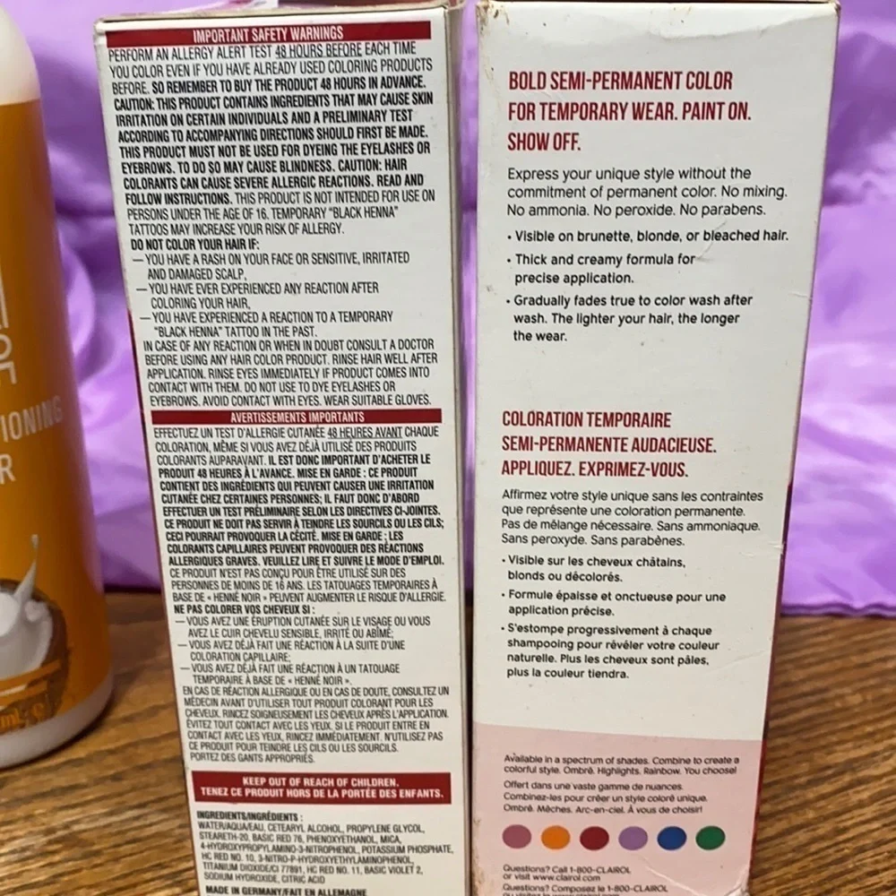Clairol Color Crave  Scarlet Semi Permanent Hair Color Bundle NIB